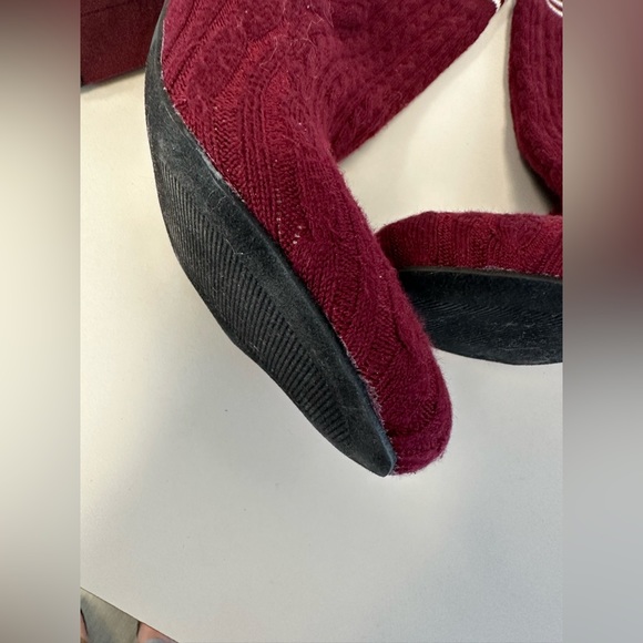 Catherine Malandrino Burgandy Sock Boots size 7 - Picture 15 of 16